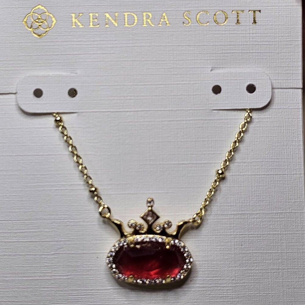Disney X Kendra Scott Elisa Princess RED Crown Necklace